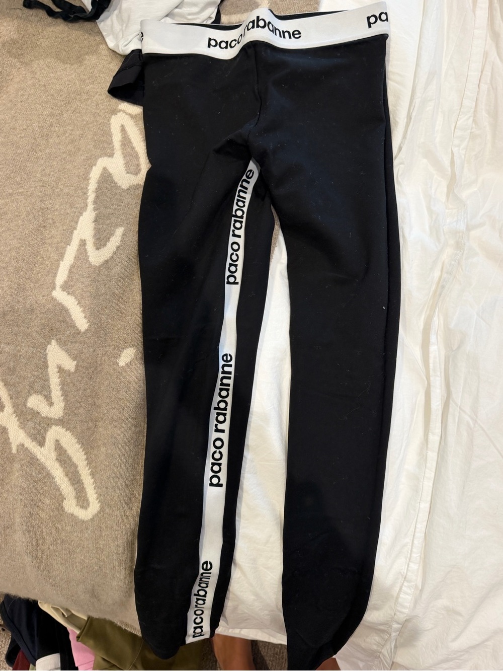 Paco Rabanne Black Logo Track Pants